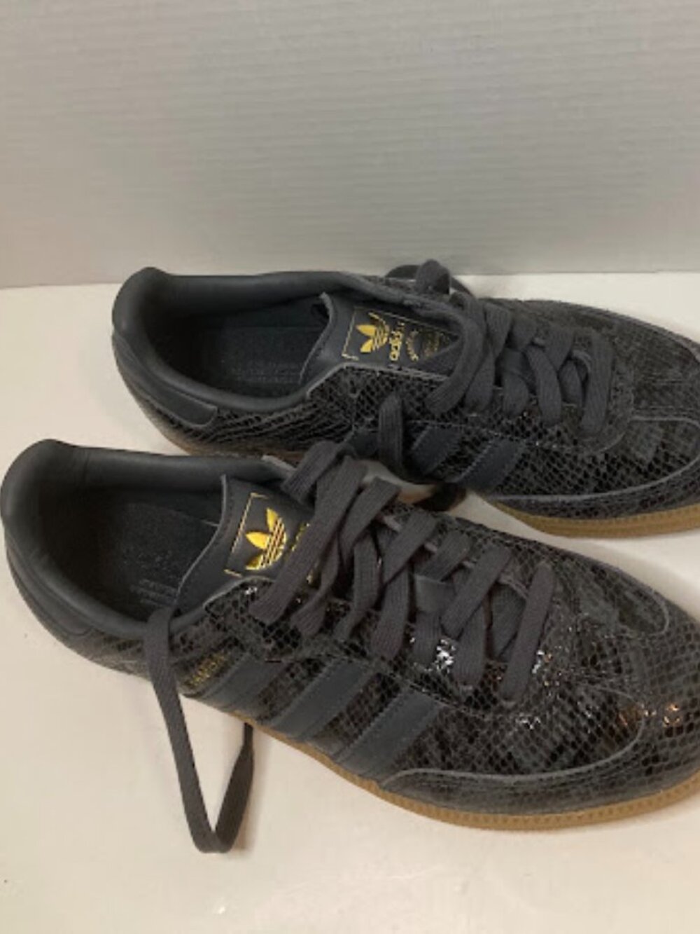 Adidas Samba Snakeskin Gum Sole Sneakers 8